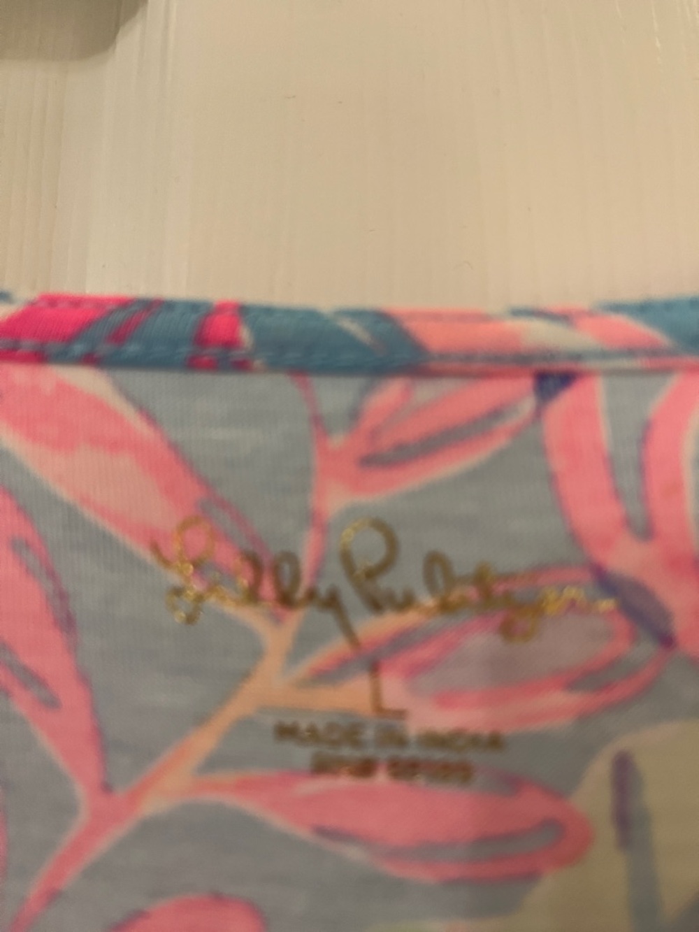 Lilly Pulitzer Geanna Dress with Pink and Navy Tropical Print - Picture 5 of 7